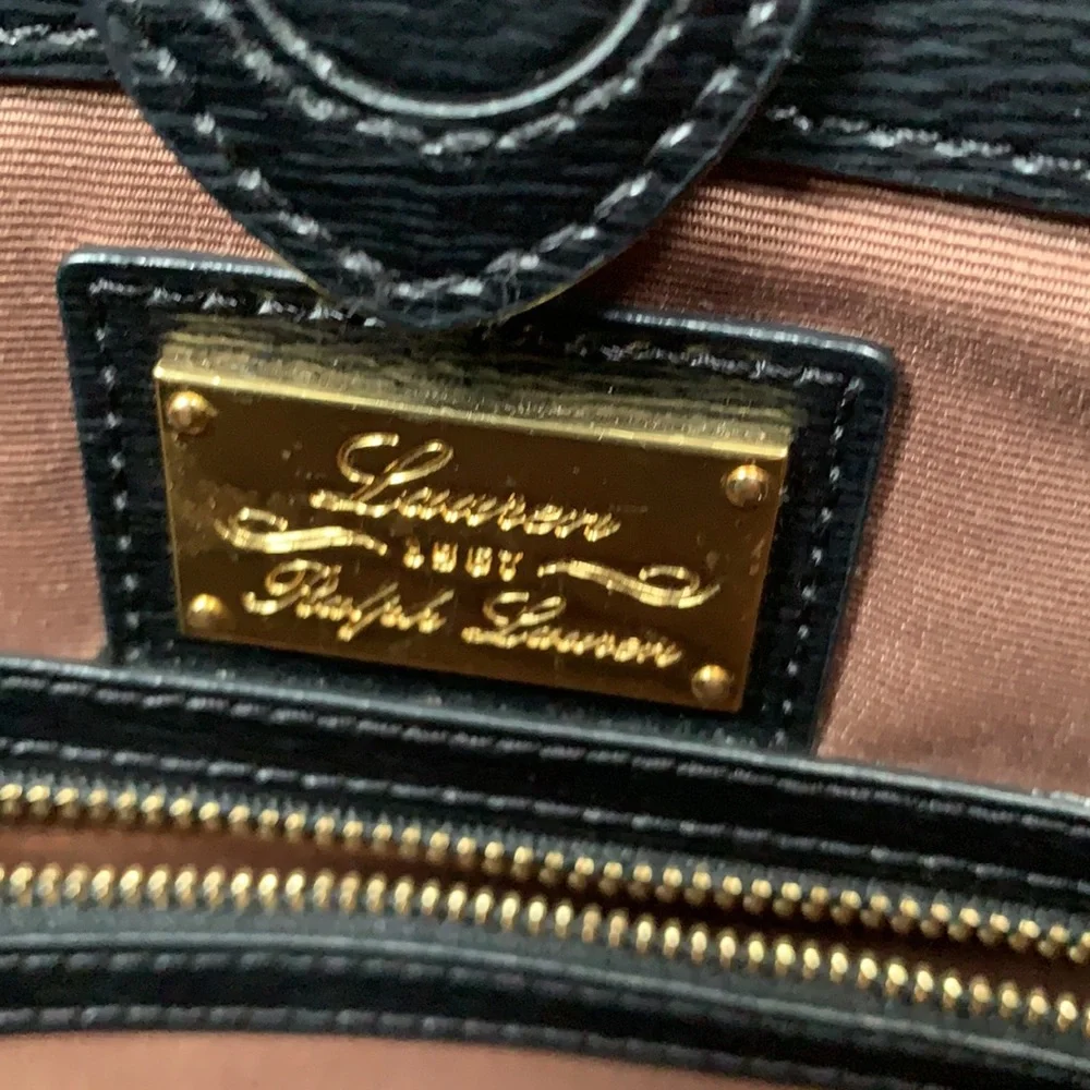 Lauren Ralph Lauren Black Laptop Work Tote Bag